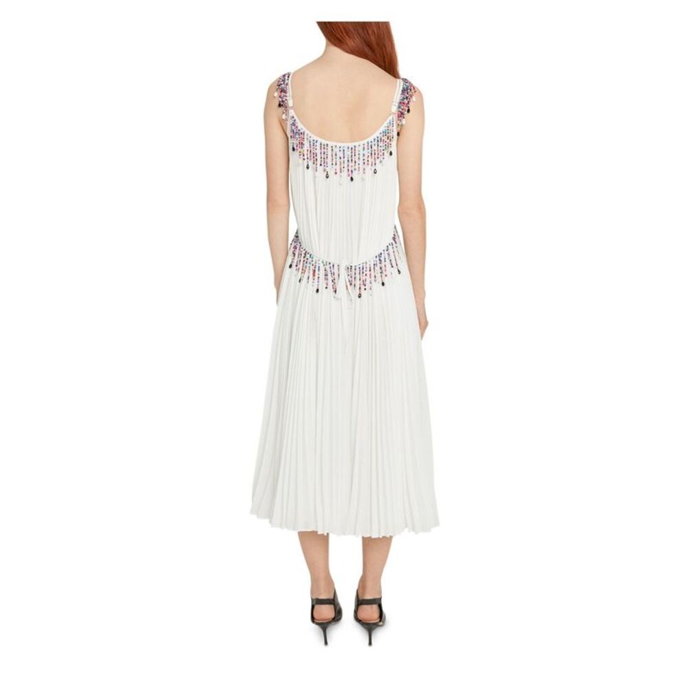CHRISTOPHER KANE Womens White Lined Adjustable Spaghetti Strap Midi Dress 8 - Picture 2 of 3